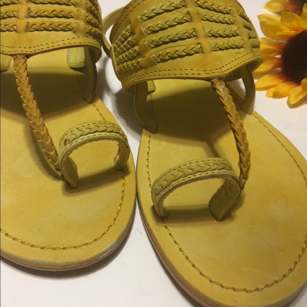 Matisse yellow leather sandals